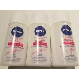 3 NIVEA ROLLON ANTIPERSP. NATURAL LIGHTENING 48 H CLASSIC TOUCH 1.7 oz MEXICO