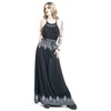 Gothicana by EMP Women's Black Maxi Dress with Prints and
