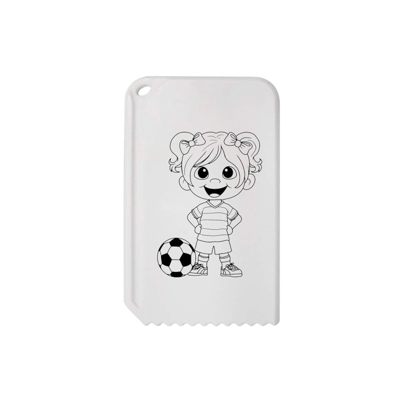 Azeeda 'Football Player Girl' Plastic Ice Scraper (IC00040673)