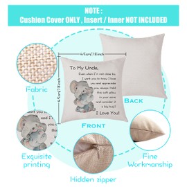 AMZKWY Uncle Gifts From Niece Nephew Cute Family Presents Cushion Cover Throw Pillow Cover Birthday Gifts Thanksgiving Gifts Xmas Gifts for Uncle (Uncle)