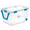 Sterilite 120 Qt Wheeled Gasket Box, Stackable Storage Bin with