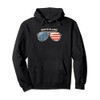 White Plains, MD Vintage US Flag Sunglasses Pullover Hoodie