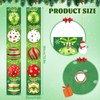 2PCS Christmas Porch Sign Door Banner Decorations (Green)