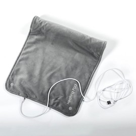 YJZQ USB Electric Heating Pad for Back, Neck, Shoulders, Stomach, 30 x 50 cm, Back Heating Pad, Heat Blanket with Quick Heating Technology, 10 W Electric Blanket, Washable Heating Pad (Grey)