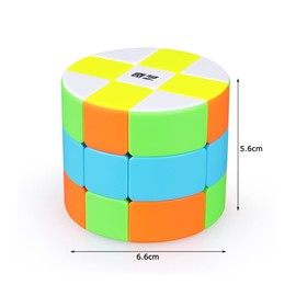 SUN-WAY 3x3 Barrel Cube Round Column 3x3x3 Speed Cube Cylinder 3x3 Magic Cube Brain Teasers Puzzle Cube Toys
