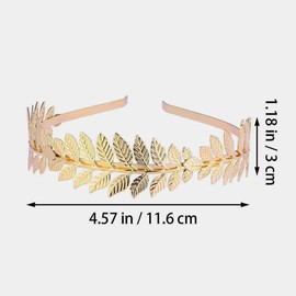 2PCS Greek Goddess Headband Elf Crown Leaf Branch Hair Band Crown for Women and Girls
