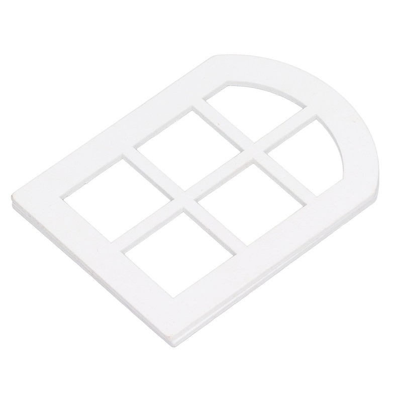 6PCS Dollhouse Windows Miniature Window Frame Ornament 1:12 Scale Dollhouse
