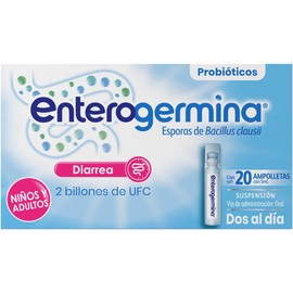 Enterogermina probióticos 2 billones, vial sin refrigeración, 20 amps.