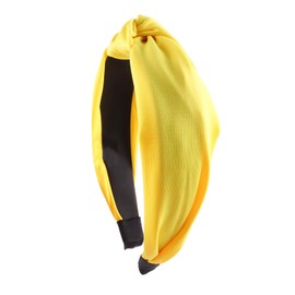 Kistreao Yellow Knotted Headband Knot Hair Bands Fashion Elegant Hair Accessories for Women Girls Fall Thanksgiving Birthday Wedding Party Supplies