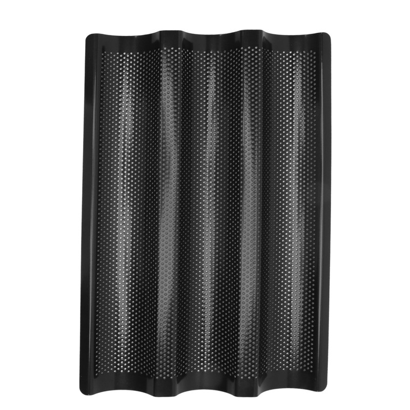 Baguette Pan Stainless Steel U Shape Uniform Heating Perforated Design