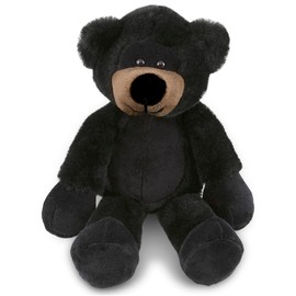 DolliBu Plush Black Bear Stuffed Animal - Soft Huggable Long Leg Black Bear, Adorable Playtime Plush Toy, Cute Wildlife Cuddle Gift for Kids and Adult - 10.5 Inch