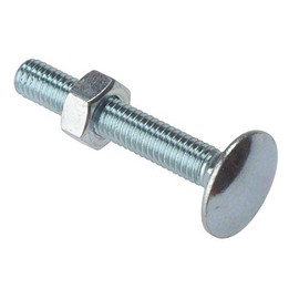 Carriage Bolt & Nut ZP M6 x 40mm Bag 10