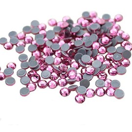 Jollin Hot Fix Crystals Flat Back Rhinestones Glass Rhinestones Nail Art Gems Gems SS30 288pcs Rose