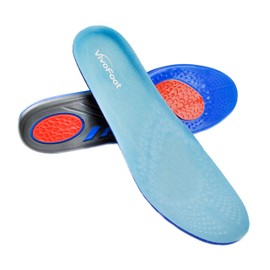 VivoFoot All Purpose Gel Sport & Fitness Massaging Comfort Insoles, Trimmable Full Length Shock Absorbing Insoles (Women: 6-10)