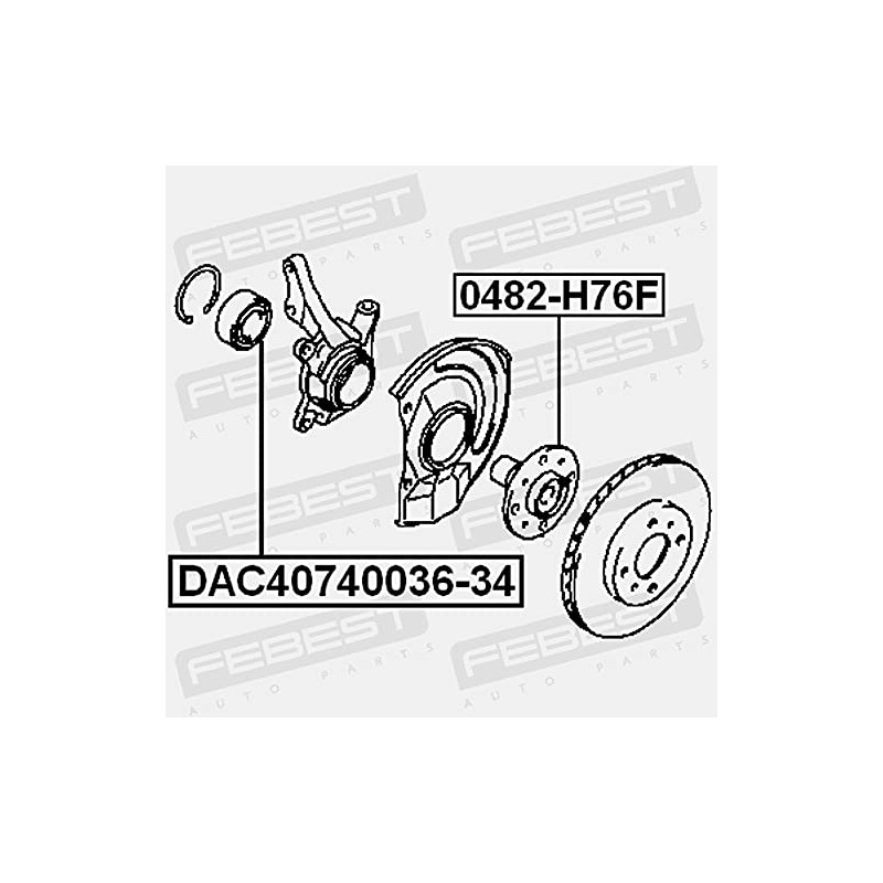 FEBEST DAC40740036-34 Suspension Brackets