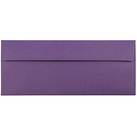 JAM PAPER #10 Business Premium Envelopes - 4 1/8 x 9 1/2 - Dark Purple - 100/Pack