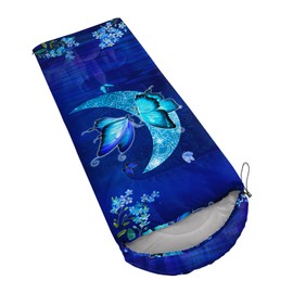 CVHOUSE Butterfly Camping Sleeping Bags,3 Season Warm & Cool Weather,Lightweight,Waterproof Sleeping Bags for Adults & Kids,Traveling,and Outdoors,Camping Gear Equipment,31x90inch