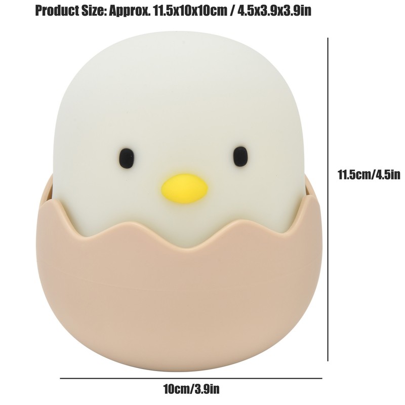 Night Light Eggshell Chicken 3 Dimensional Cute Silicone Household Bedside