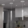 ykolupty Mini 1 Light Chrome Crystal Pendant Lights,Modern Led Kitchen