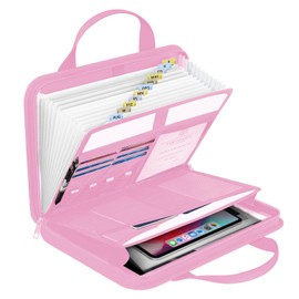 onvvippiv File Organizer Fireproof Expanding Accordion File Folder with Zipper Labels13 Pockets Document Organizer Holder Storage Box Bag for Business Office Receipt Home Travel