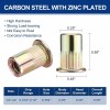 WORKPRO 150Pcs Rivet Nuts, 1/4”-20 Zinc Plated Carbon Steel Rivnut