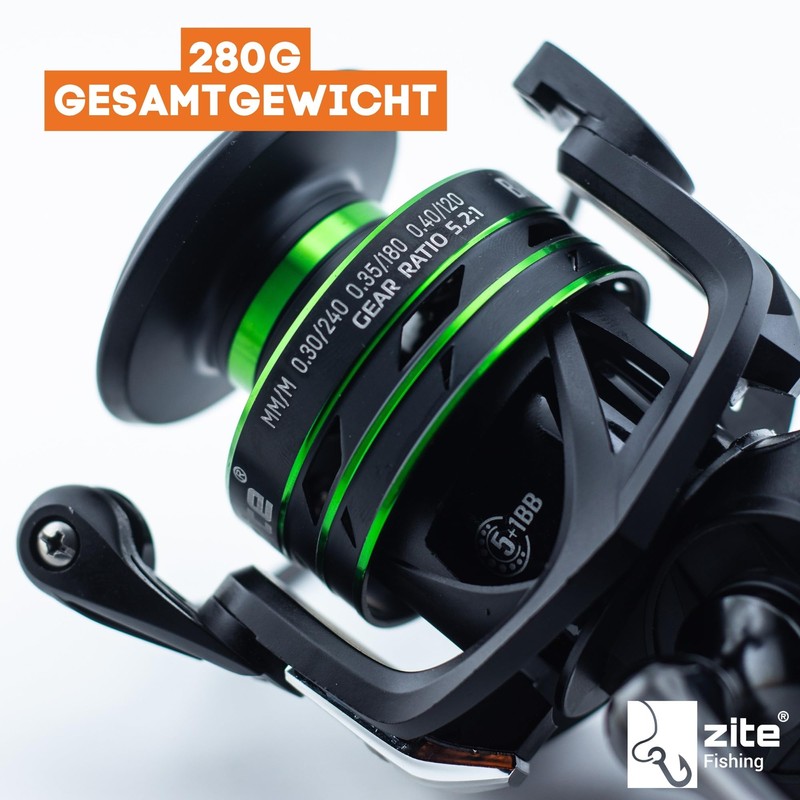 Zite Fishing Spinning Reel Base 2000, Spinning Reel with Front