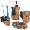 BLACK FOREST DECOR Climbing Black Bears Bath Set – Rustic