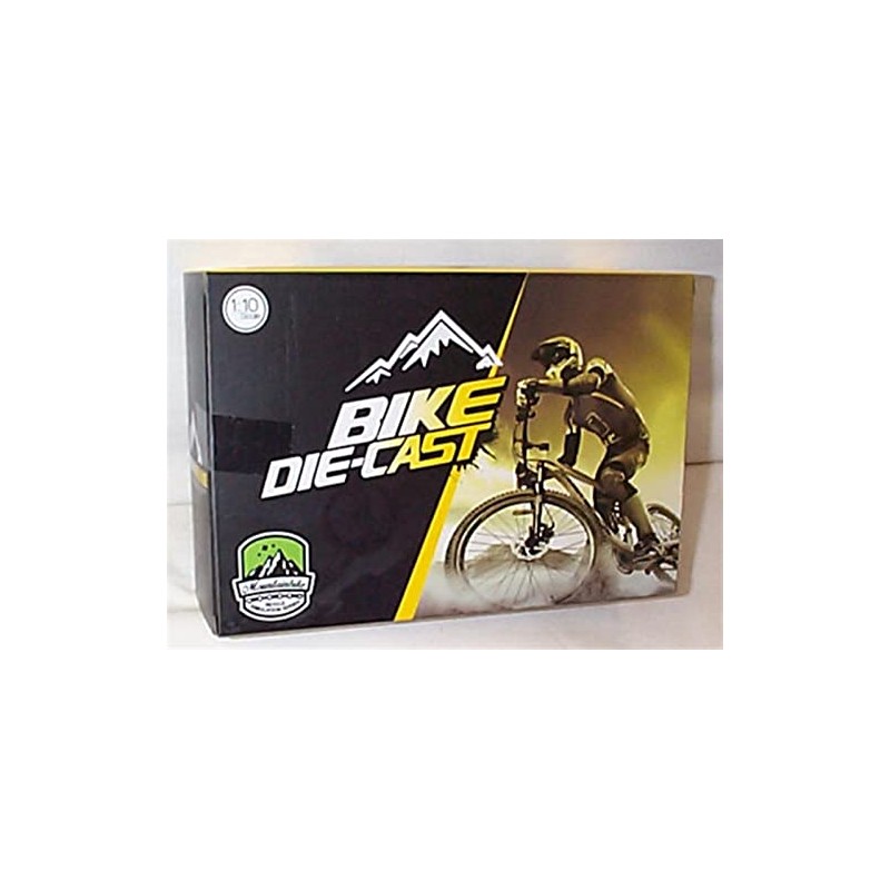 Mountain bicycle crazy yellow and black bike 1:10 scale diecast