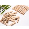 20pcs/set Bamboo Clothespins Natural Wooden Clothespins Durable Hanging Clips for
