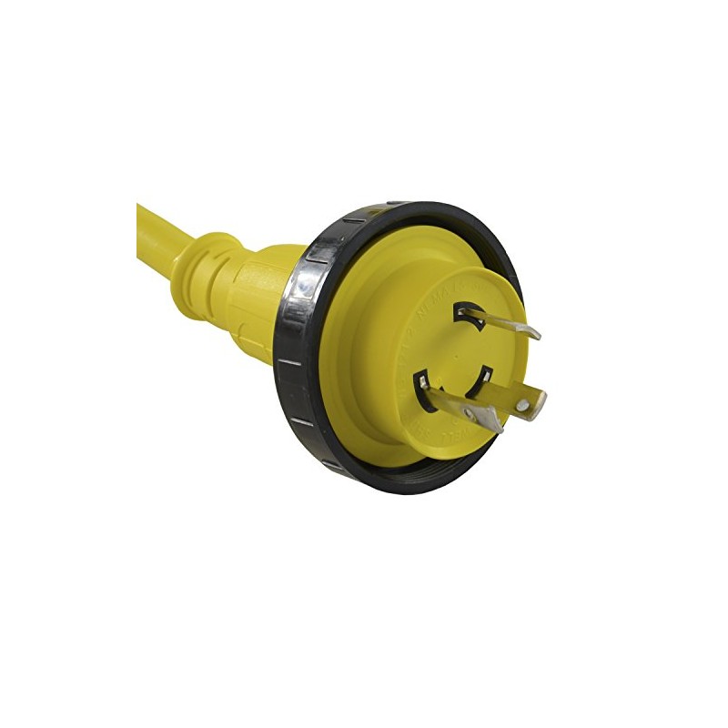 Conntek 17105-012RE 30Amp Marine Shore Cordset Yellow, 12 - Feet