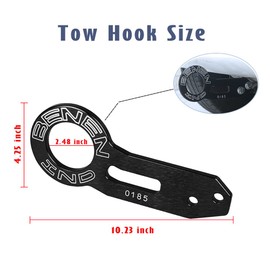 AULESSE JDM car Accessories Tow Hook Kit for Universal Car Auto Aluminum Rear Towing Hook ?Black?