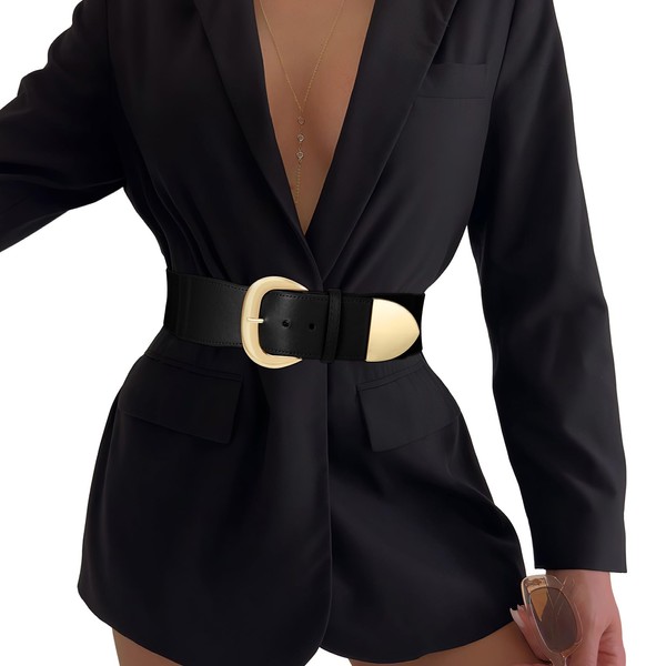 WHIPPY Women Wide Elastic Waist Belt for Dresses Fashion Ladies