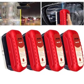 4/2 PCS Car Glass Oil Film Cleaning Brush Set，Portable  Glass Cleaning Wipe, Anti-Rain Anti-Fog Car Window Glass Cleaner, improves Clarity and Visibility - Color: 2PCS