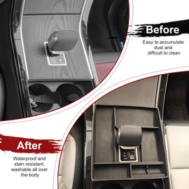 PIUGILH Gear Shift Storage Tray Compatible with Land Rover Range Rover Evoque/Velar 2024 2025 2026, Silicone Center Console Storage Box