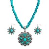 TOPACC Western Pendant Necklace for Women Turquoise Earrings Boho Cowgirl