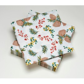 20 Napkins 33 x 33 cm 3 Ply Christmas Pine