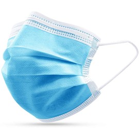 LXHg 3-ply Disposable Balaclavas With Elastic Ear Loops - Balaclavas 50 Pcs - Soft & Comfortable Filter Safety Mask for Dust Protection - Protective Blue, 1count