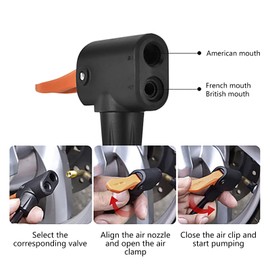 Bike Tire Inflator Bike Pump Nozzle Replacements Multi-use Connector for Head Bike Pump for Head Pump Adapter F Bicycle Converter Bike Adapter Bike Pump Nozzle Adapter Replacement and Portable