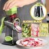 ERGONOW Rotary Cheese Grater Rotary Handheld with 3 Interchangeable Blades,