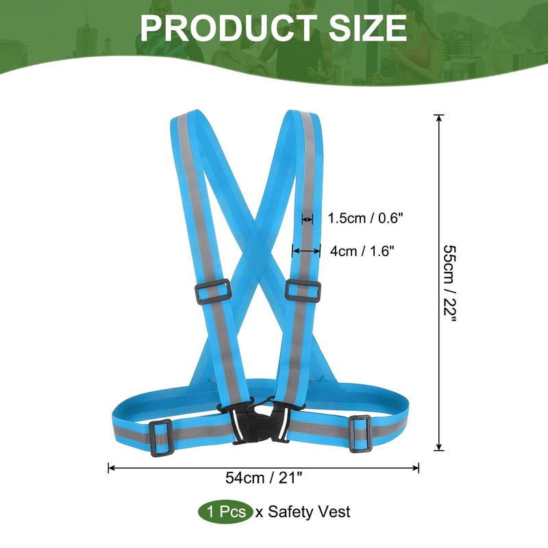 PATIKIL Reflective Safety Vest, 2 Pack Hi-Vis Safety Vests, Adjustable