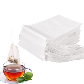 300 Pcs Tea Bags for Loose Leaf Tea, Disposable Tea Filter Bags with Drawstring Natural Empty Tea Bags for Loose Tea and Coffee (3.54x2.75 inch)