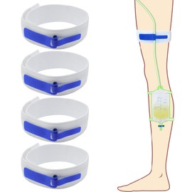 Catheter Leg Strap Holder for Men,4-Pack Catheter Stabilization Device,Catheter Supplies Holder,Highly Elastic,Skin-Friendly and Non-Irritating,Wear It Day and Night