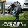 Aqua Joe SJ-SHSBB3LIH Garden Hose Stand with Brass Faucet and