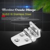 AMYSPORTS Heavy Duty Boat Hinge Hardware Deck Stainless Steel Mirror
