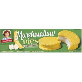 Hostess ⚫️ New Little Debbie Banana Marshmallow Wrapped Sandwich Pies 8-Count 12oz