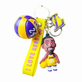 Floatdream Gift Keychain, Lakers Keyring, Lakers Cartoon Keychain, Souvenirs, Backpack Embellishments, Basketball Fans, yellow