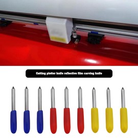 EMSea 50 Pieces Cutting Blades for Cutters, Including 30 Pieces 45 Degree Standard Blades, 10 Pieces 60 Degree Deep Cutting Blades, 10 Pieces 30 Degree Blades, Anti-Cut Finger Guard