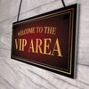 RED OCEAN Vip Area Welcome Hanging Home Bar Sign Novelty