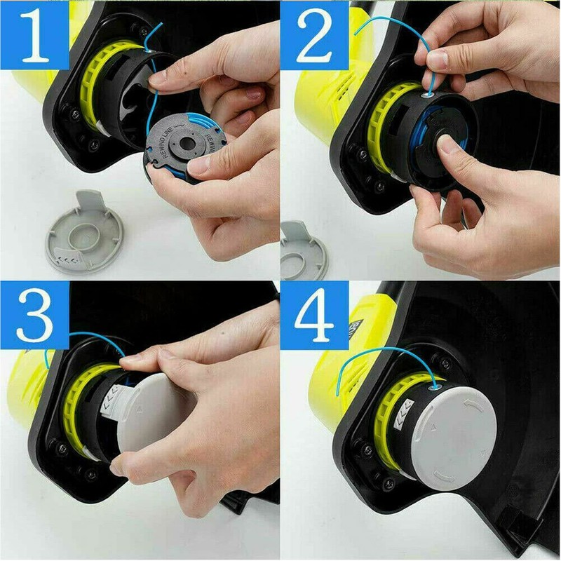 AMSAMOTION 6 Pack String Trimmer Replacement Spool Line 0.065" 18-Volt