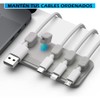 Soporte Con Clips Magnético Para Organizar Cables Escritorio (GRIS)